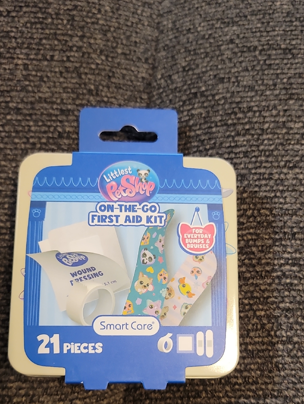 Littlest Pet Shop Kids On-The-Go First Aid Kit - Blue In Collectible Tin Case